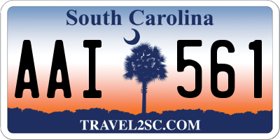 SC license plate AAI561