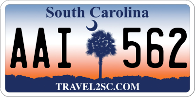 SC license plate AAI562