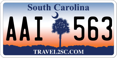 SC license plate AAI563