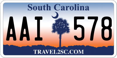 SC license plate AAI578