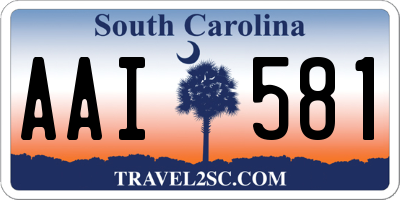 SC license plate AAI581