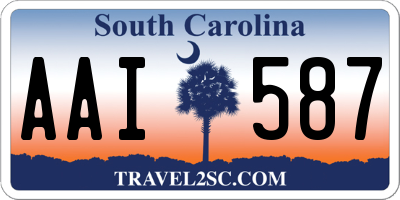 SC license plate AAI587