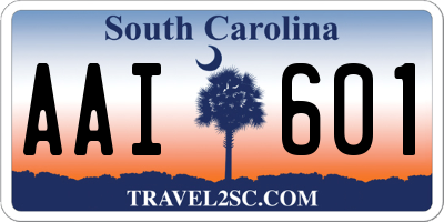 SC license plate AAI601