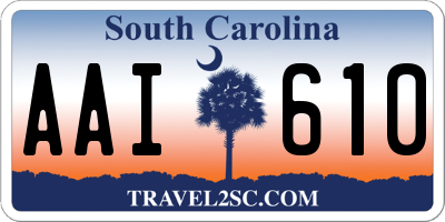 SC license plate AAI610