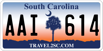 SC license plate AAI614