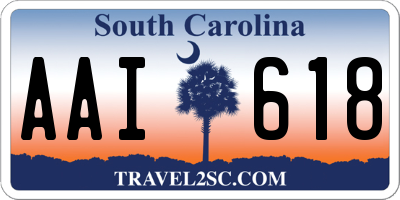 SC license plate AAI618