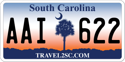 SC license plate AAI622