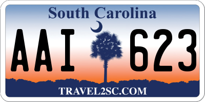 SC license plate AAI623