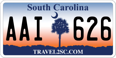 SC license plate AAI626