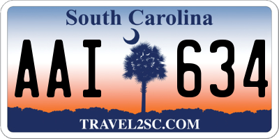 SC license plate AAI634