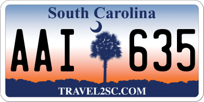 SC license plate AAI635