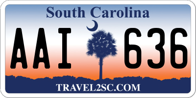 SC license plate AAI636