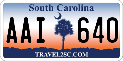 SC license plate AAI640