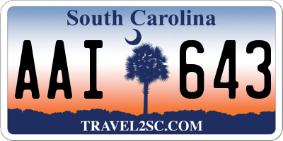 SC license plate AAI643