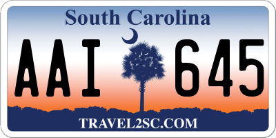 SC license plate AAI645