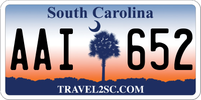 SC license plate AAI652