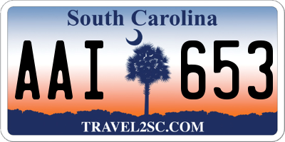 SC license plate AAI653