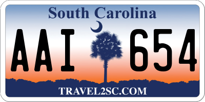 SC license plate AAI654