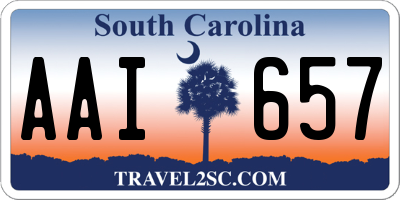 SC license plate AAI657