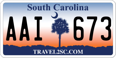 SC license plate AAI673