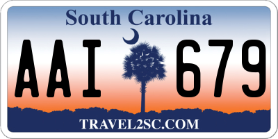 SC license plate AAI679