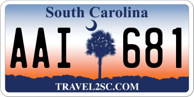 SC license plate AAI681