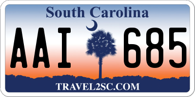 SC license plate AAI685