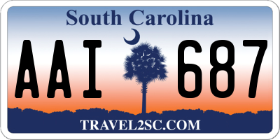 SC license plate AAI687