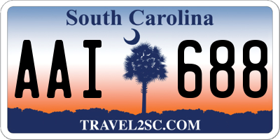 SC license plate AAI688