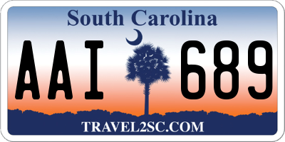 SC license plate AAI689