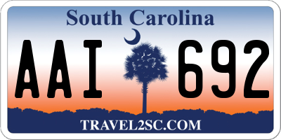 SC license plate AAI692