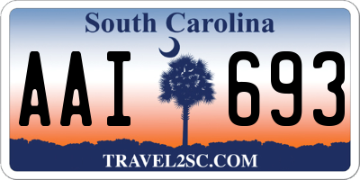 SC license plate AAI693