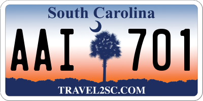 SC license plate AAI701