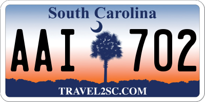 SC license plate AAI702