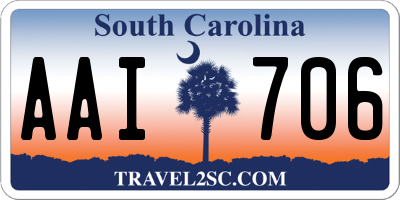 SC license plate AAI706