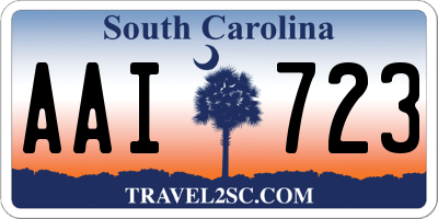 SC license plate AAI723