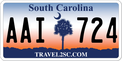 SC license plate AAI724