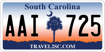 SC license plate AAI725