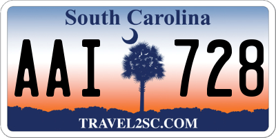 SC license plate AAI728