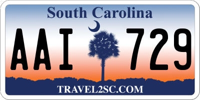 SC license plate AAI729