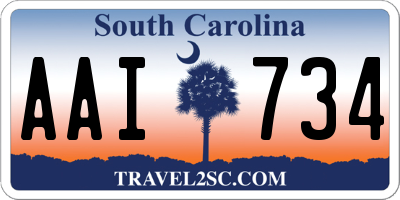 SC license plate AAI734