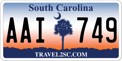 SC license plate AAI749