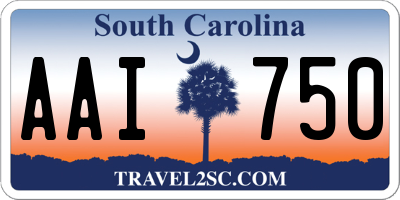 SC license plate AAI750