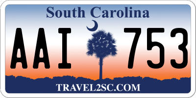 SC license plate AAI753