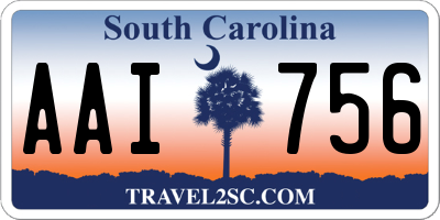 SC license plate AAI756