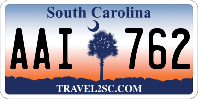 SC license plate AAI762