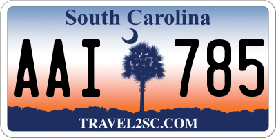 SC license plate AAI785