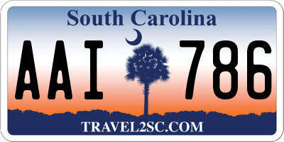 SC license plate AAI786