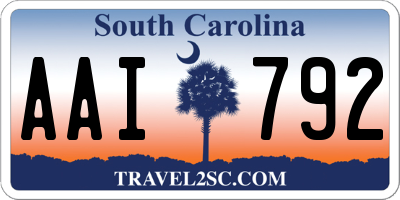 SC license plate AAI792