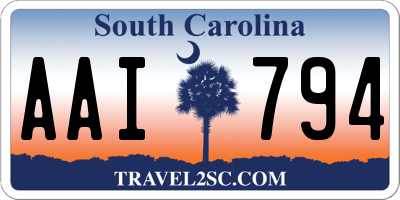 SC license plate AAI794